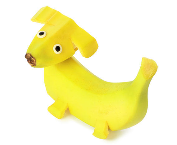 Obst schnitzen Bananen-Hund