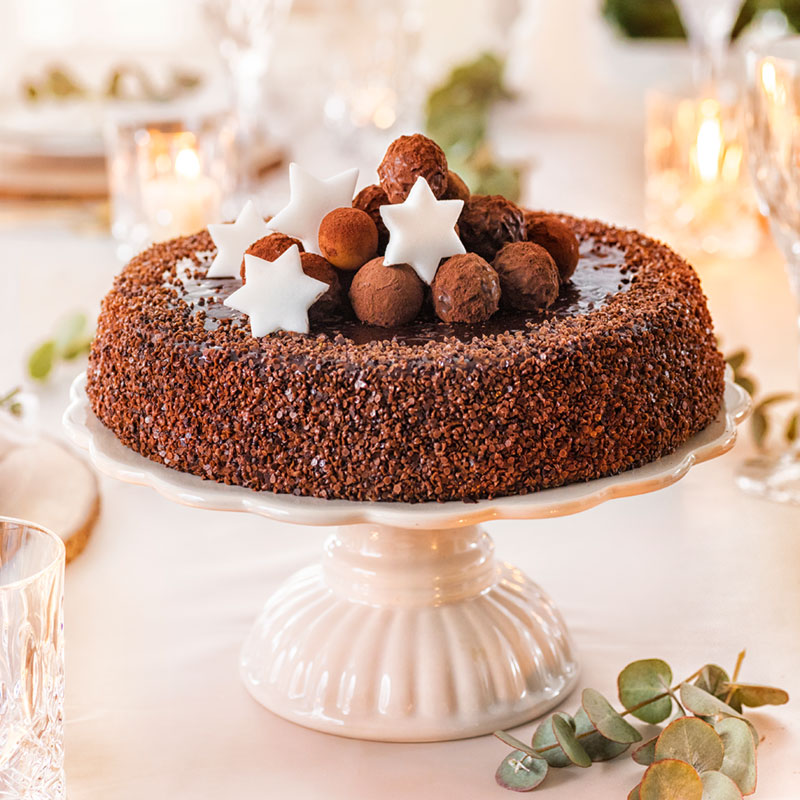 Mousse au Chocolat Weihnachtstorte selber dekorieren » Anleitung