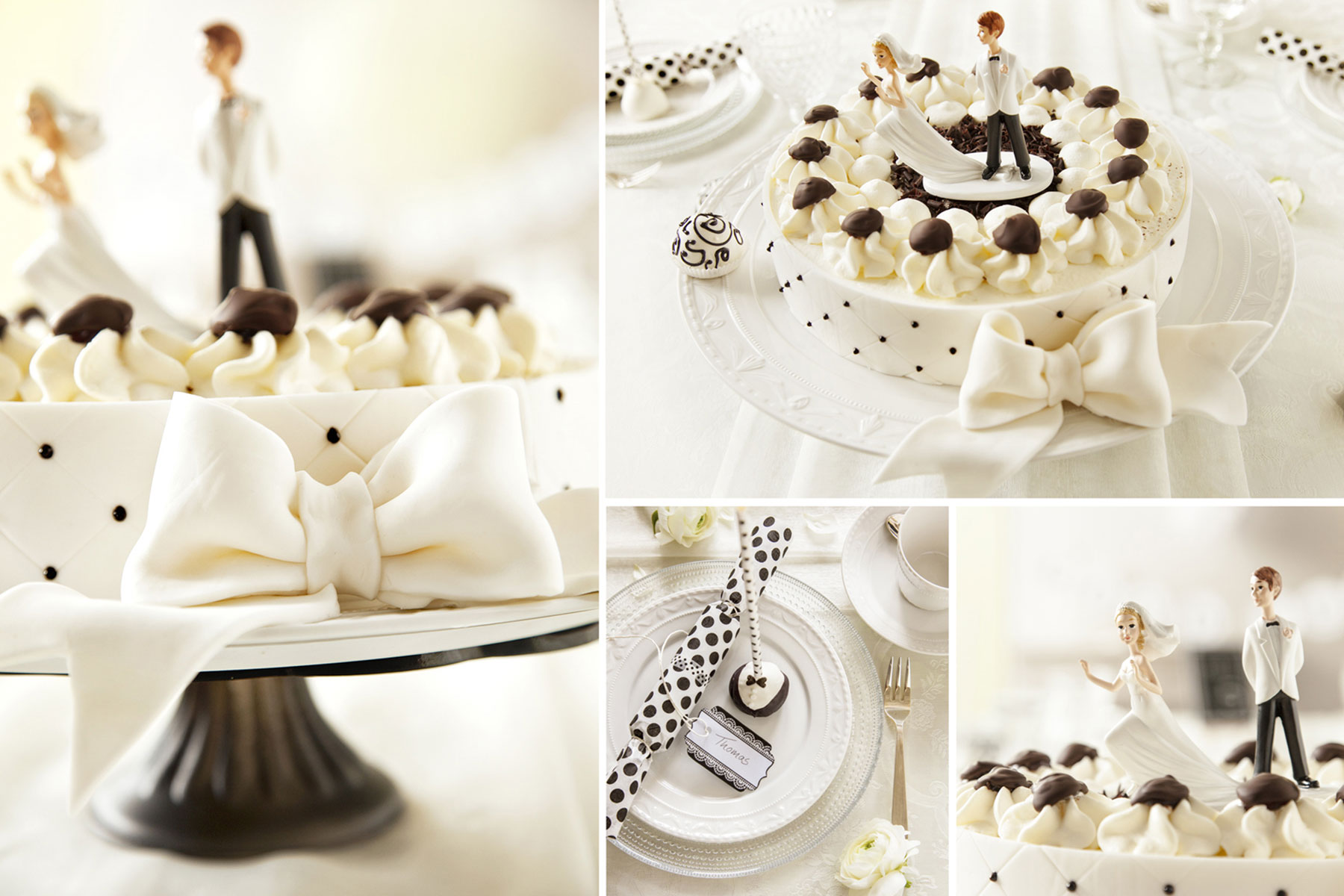 Hochzeitstorte Rezept und Ideen plus Cake Pops in Schwarz und Weiß