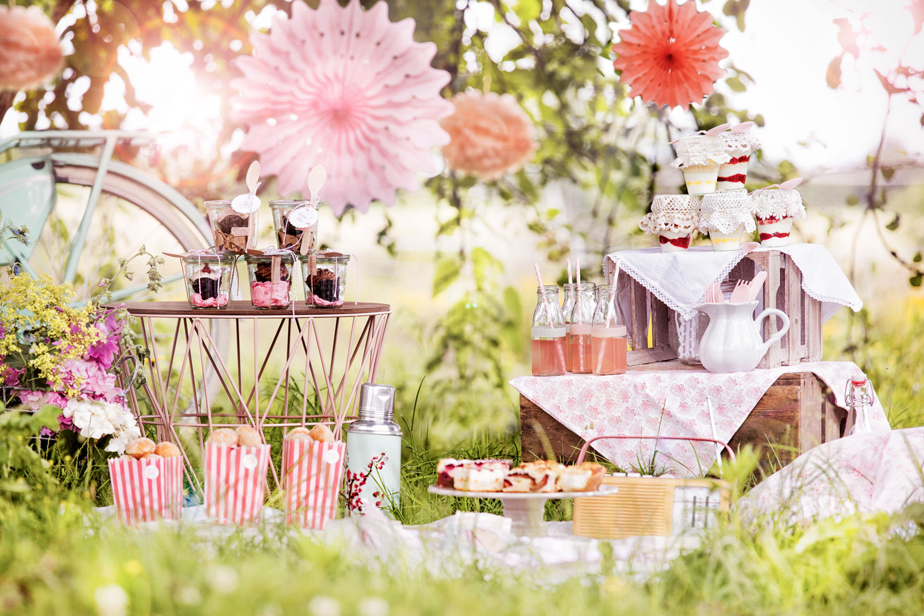 Rezept und Ideen für Picknick mit Kuchen und Torte