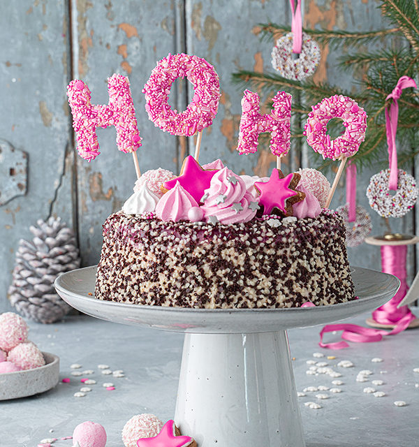 Hohoho-Christmascaketopper für unsere Stracciatella-Kirsch-Torte 25