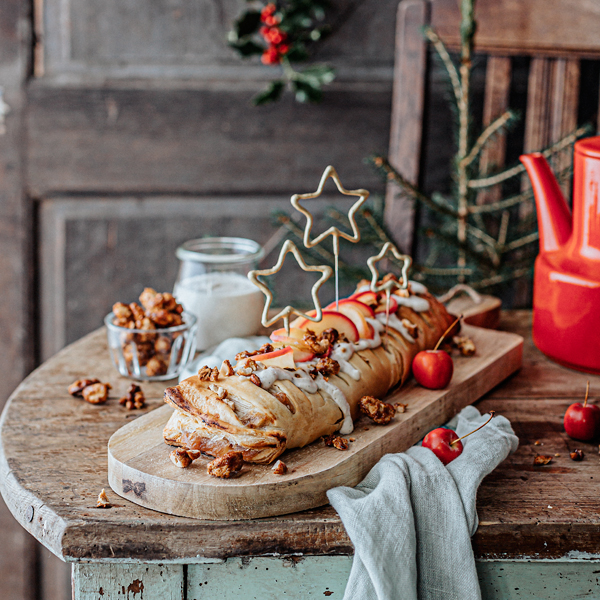 Veganes Weihnachtsrezept: Apfelstrudel mit Cashew-Vanillesoße 25