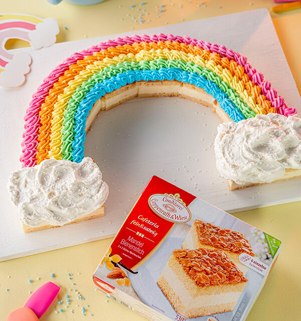 Bunter Regenbogen-Kuchen zum Geburtstag 2