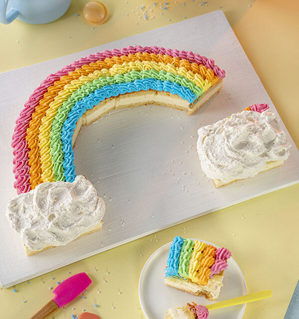Bunter Regenbogen-Kuchen zum Geburtstag 3