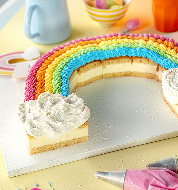 Bunter Regenbogen-Kuchen zum Geburtstag 5