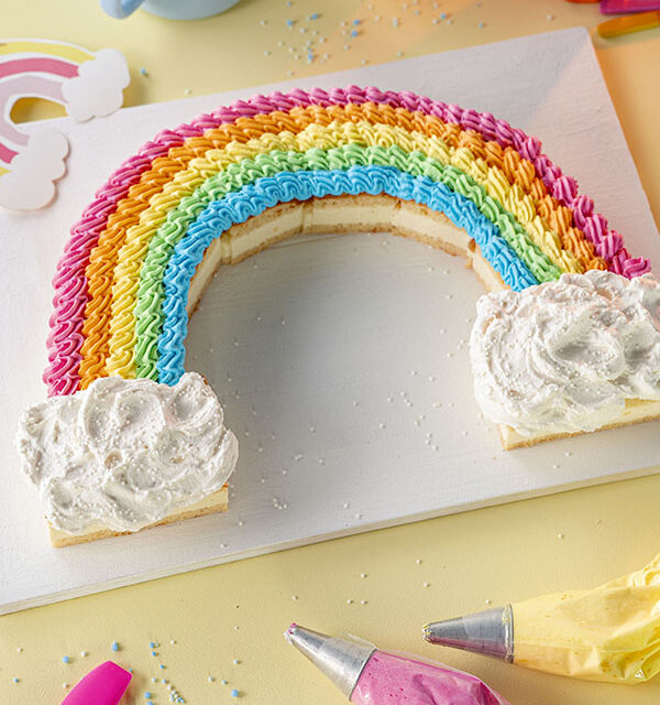 Bunter Regenbogen-Kuchen zum Geburtstag 6