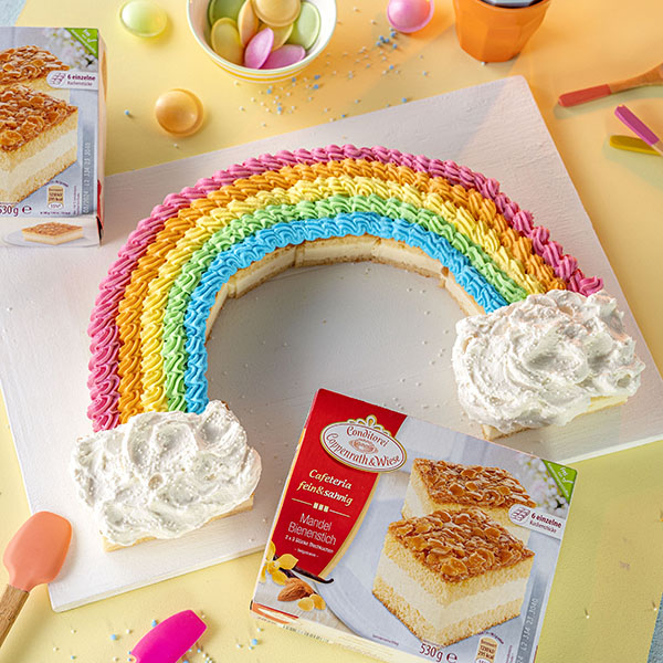 Bunter Regenbogen-Kuchen zum Geburtstag 7